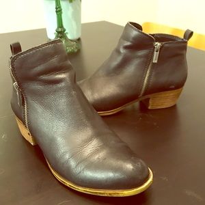 Lucky Brand Black Leather Booties